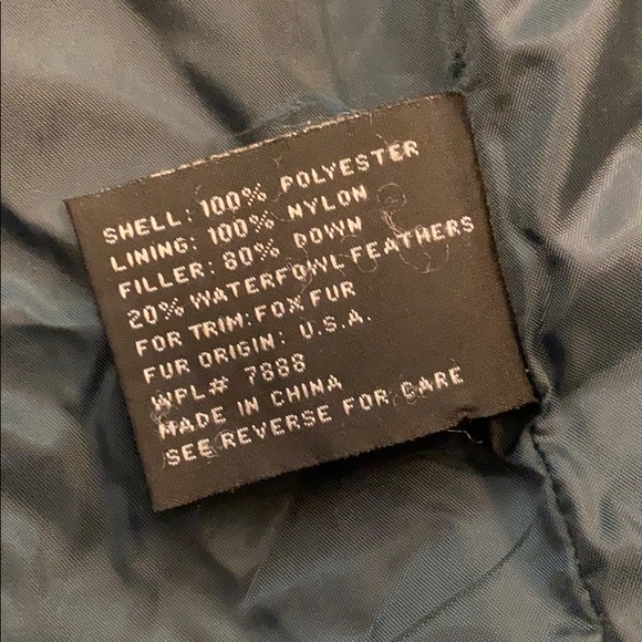 Fox fur trim / down feather winter coat - Picture 4 of 6